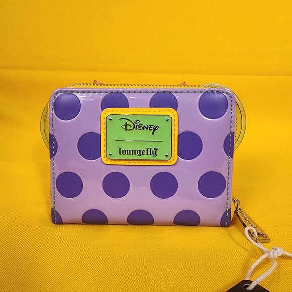 Loungefly Disney Minnie Mouse Jelly Color Block Polka Dot Zip Wallet NEW - Picture 6 of 13